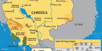 Angkor kaart Kambodja