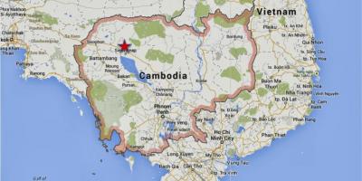 Kaart van siem reap Kambodja